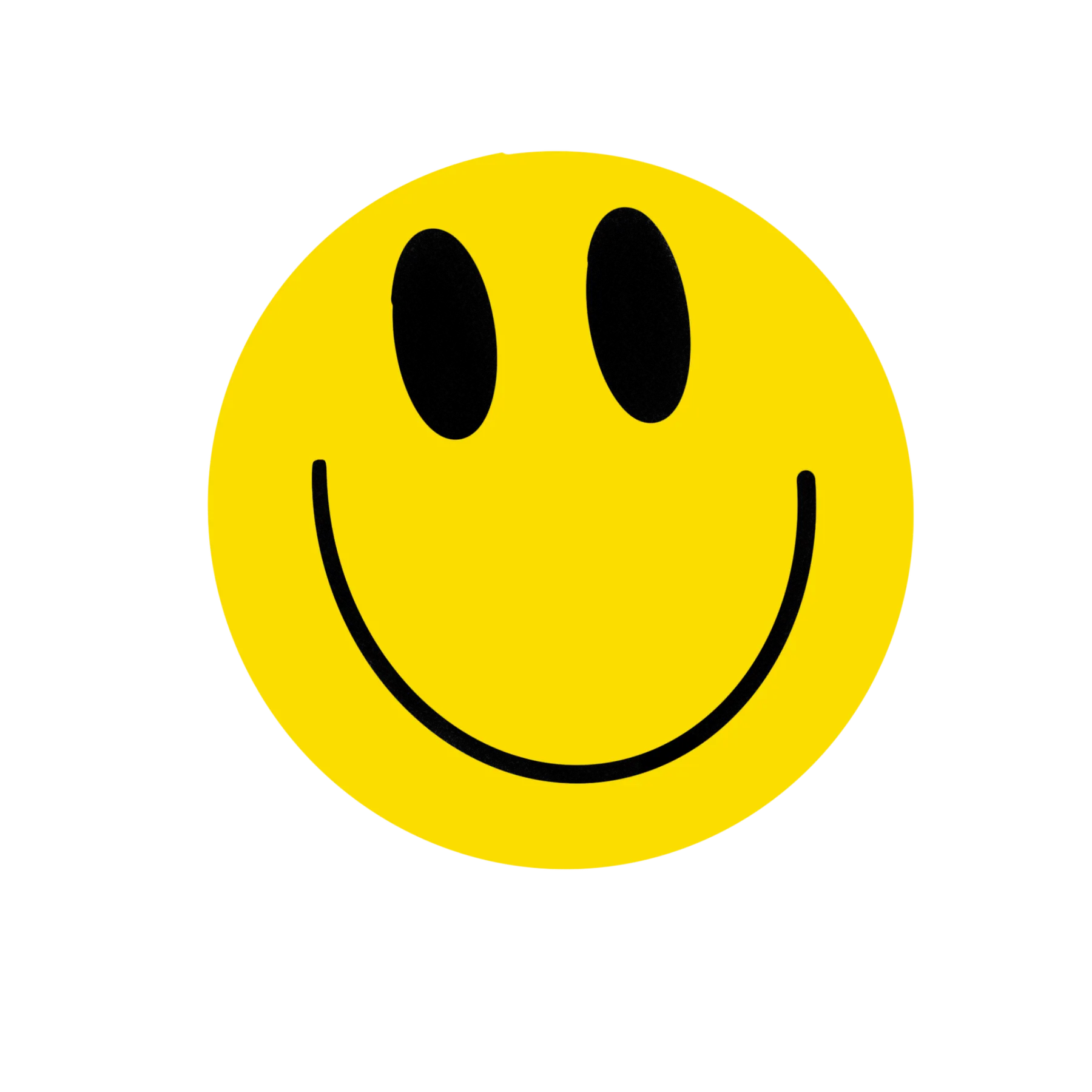 Yellow smiley face sticker